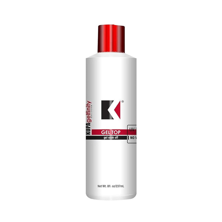 KUPA GelFinity - Soak Off Gel - Top Coat Glossy Finish (No-Wipe) Refill 8.0 Oz