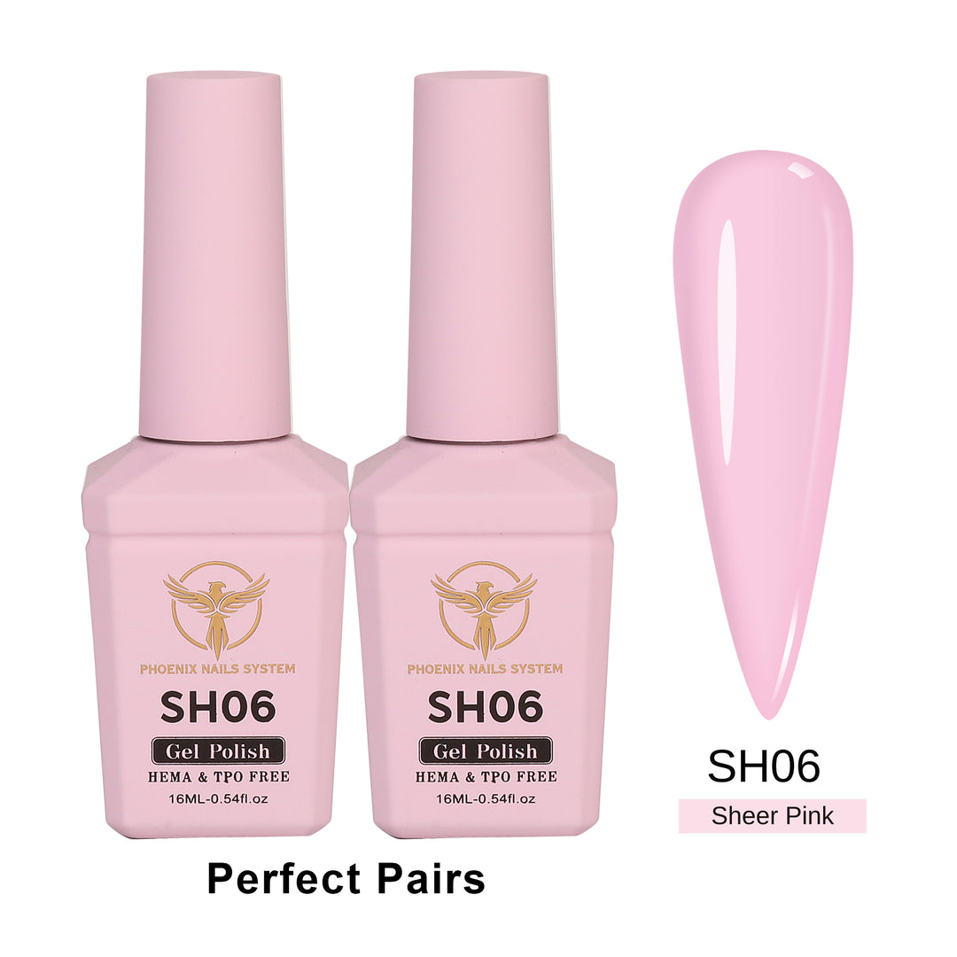 Phoenix - Sheer Gel Polish Collection 24 Colors (48 bottles)