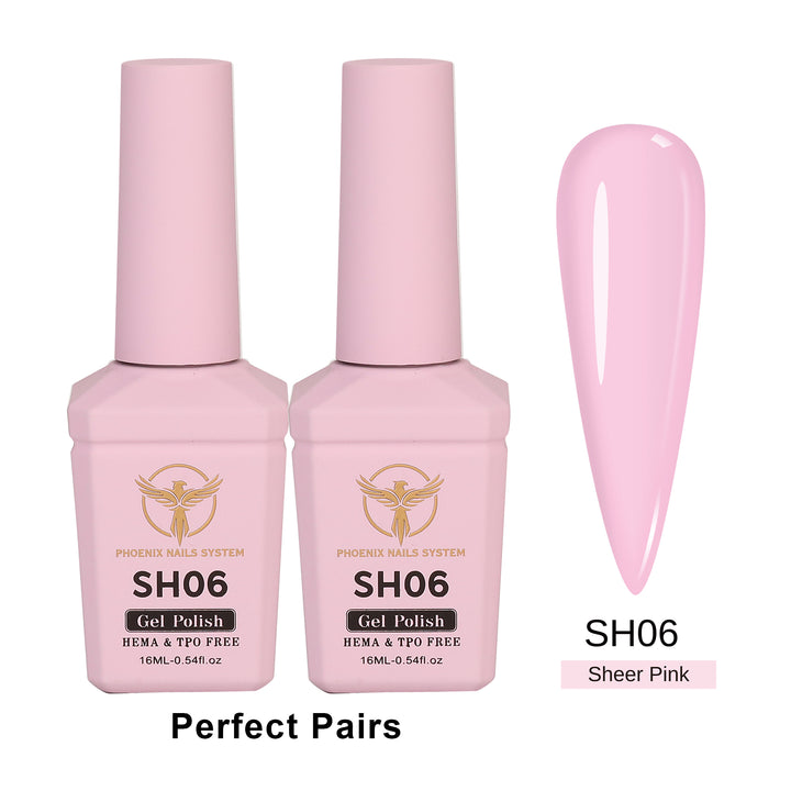 Phoenix - Sheer Gel Polish Collection 24 Colors (48 bottles)