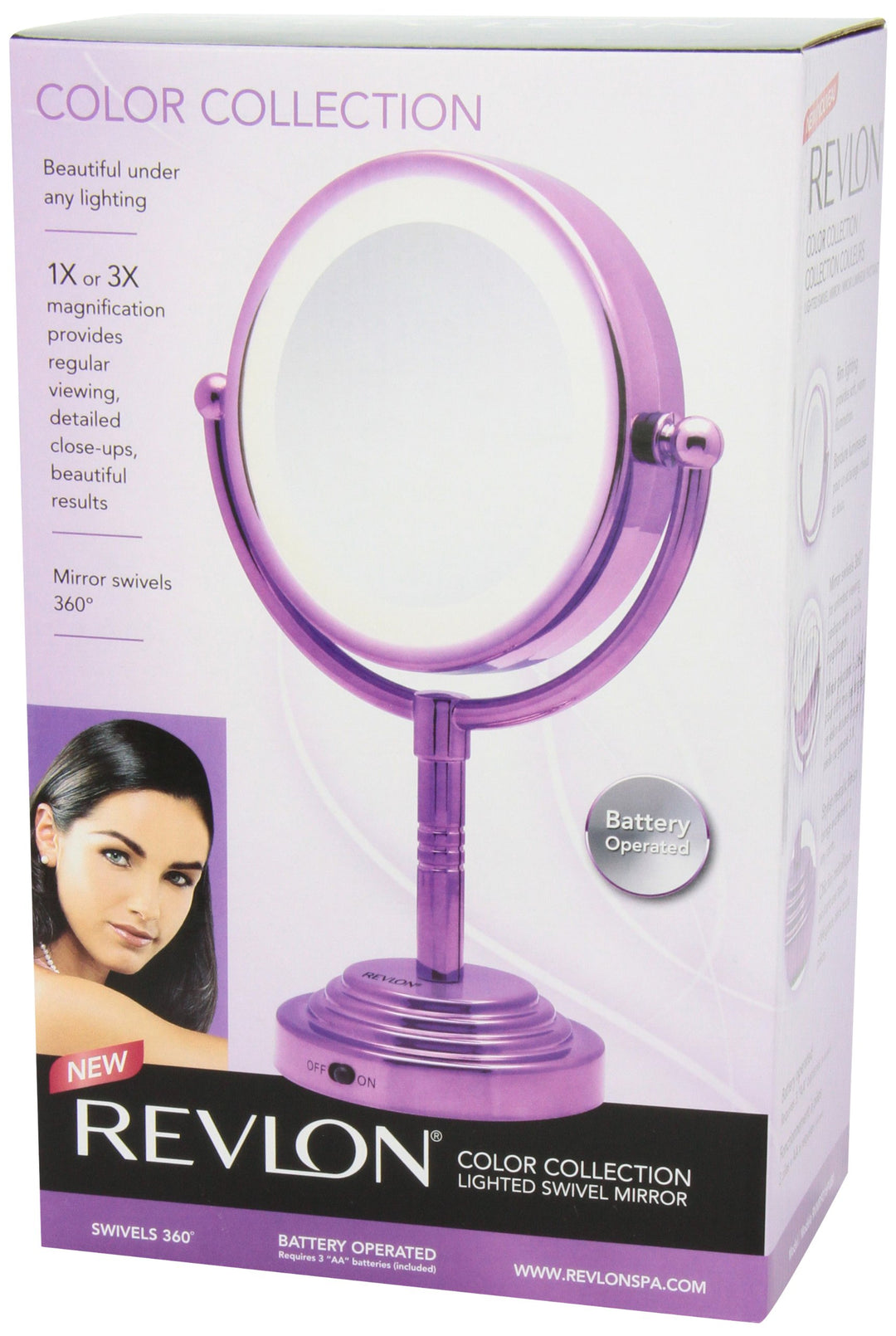 REVLON- COLOR COLLECTION LIGHTED SWIVEL MIRROR