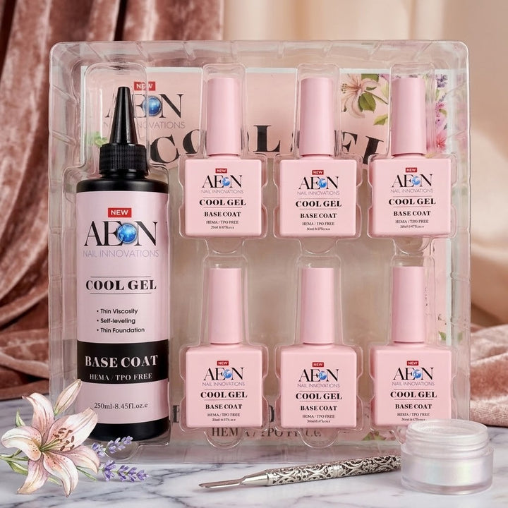 AEON - COOL GEL HEMA/ TPO FREE - Base Coat Kit ( 250ml + 6x20ml )