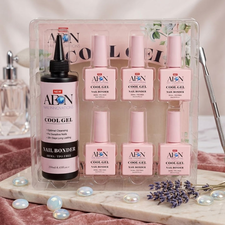 AEON - COOL GEL HEMA/ TPO FREE - Nail Bonder Kit ( 250ml + 6x20ml )