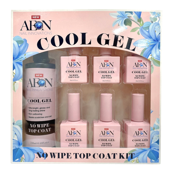 AEON - COOL GEL NO WIPE HEMA/TPO FREE - Top Coat Kit ( 250ml + 6x20ml )