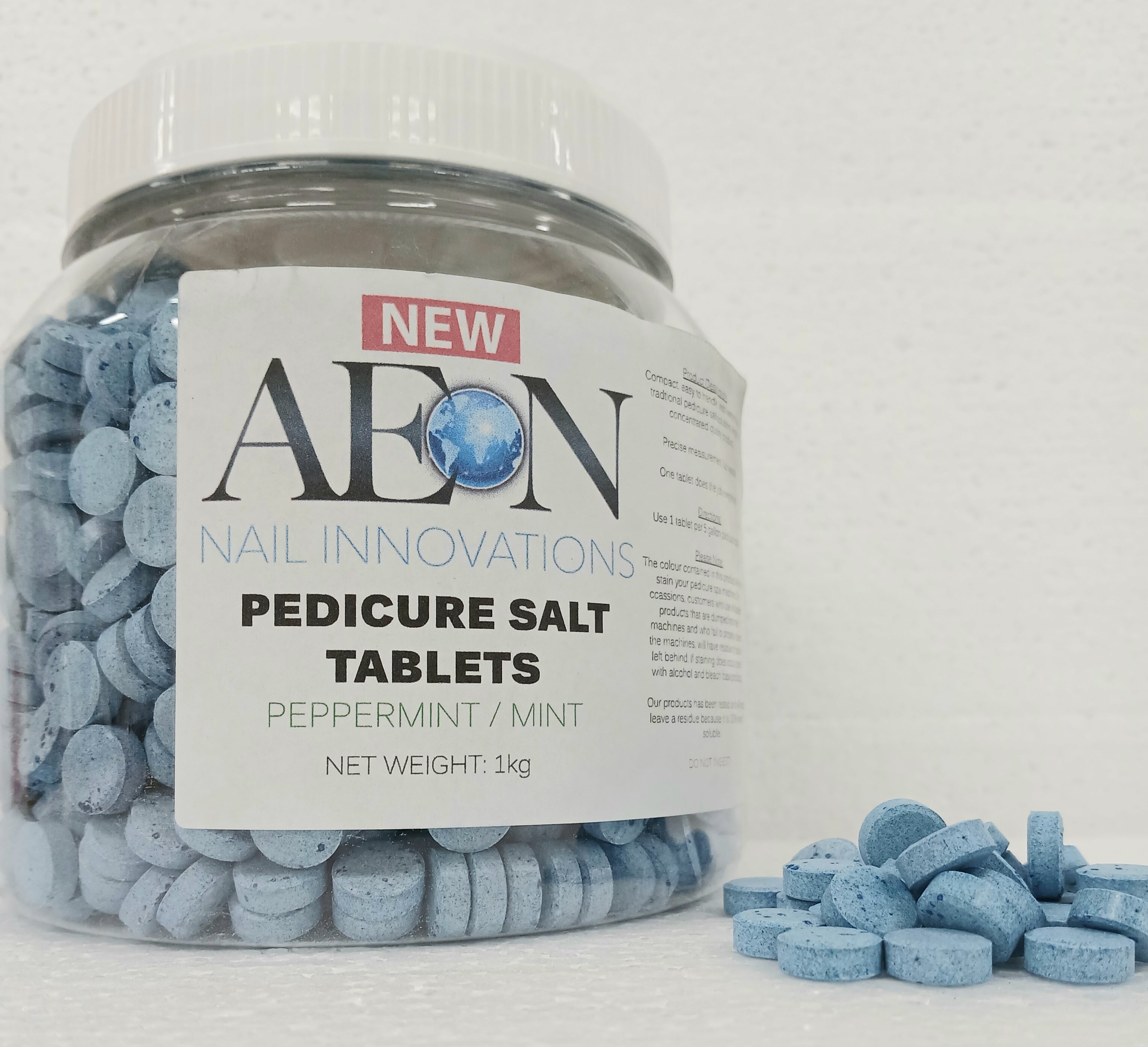 Aeon - PEDICURE SALT TABLETS Peppermint/ Mint - 1 kg – Oz Nails ...