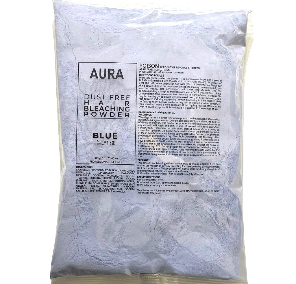 Aura - Blue Bleach Powder Bag - 500gr
