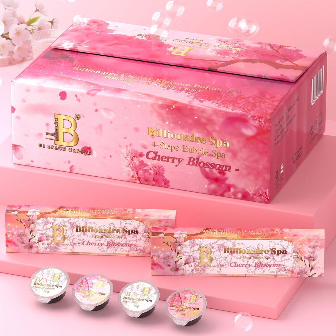 Billionaire - Spa Bubble Deluxe Pedicure Kit - Cherry Blossom - 4 steps