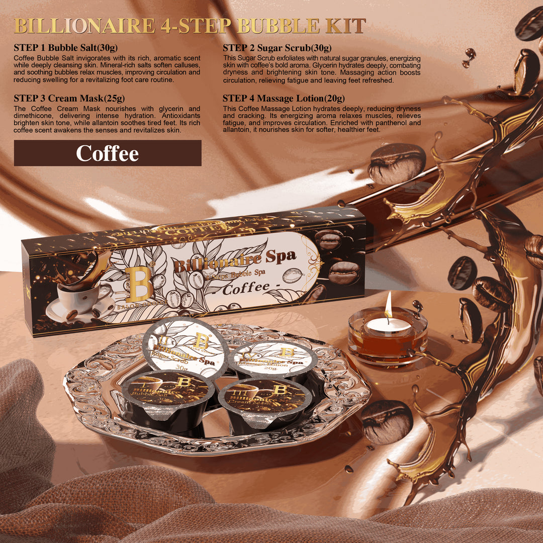 Billionaire Spa Bubble Kit  - Coffee - 4 steps