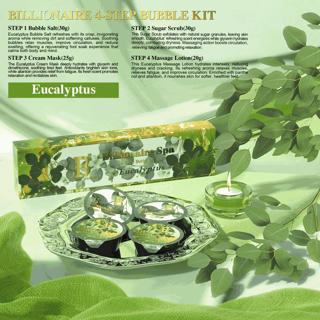 Billionaire Spa Bubble Kit  - Eucalyptus - 4 steps