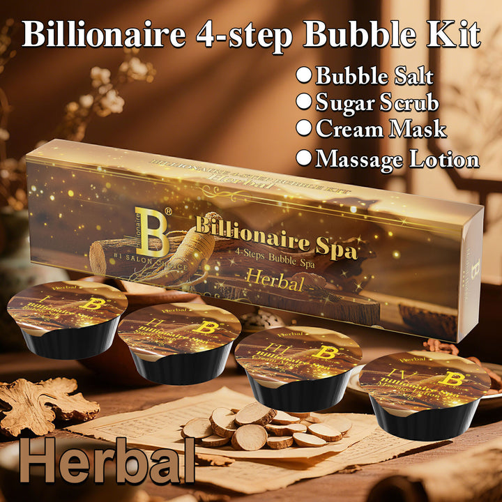 Billionaire - Spa Bubble Deluxe Pedicure Kit - Herbal - 4 steps