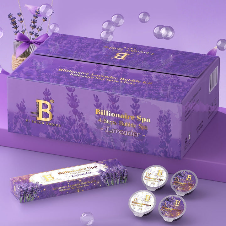 Billionaire - Spa Bubble Deluxe Pedicure Kit - Lavender - 4 steps