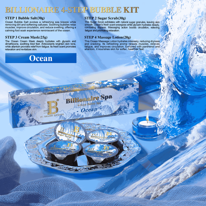 Billionaire Spa Bubble Kit  - Ocean - 4 steps