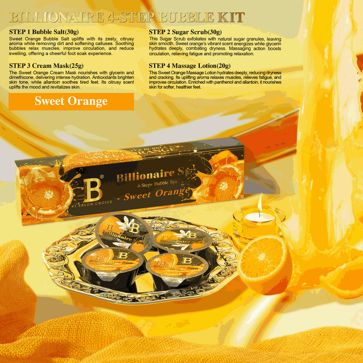 Billionaire Spa Bubble Kit  - Sweet Orange - 4 steps