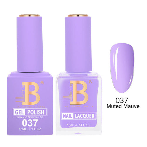 Billionaire 037 Muted Mauve - Imperial Collection Gel &amp; Lacquer Duo 15ml