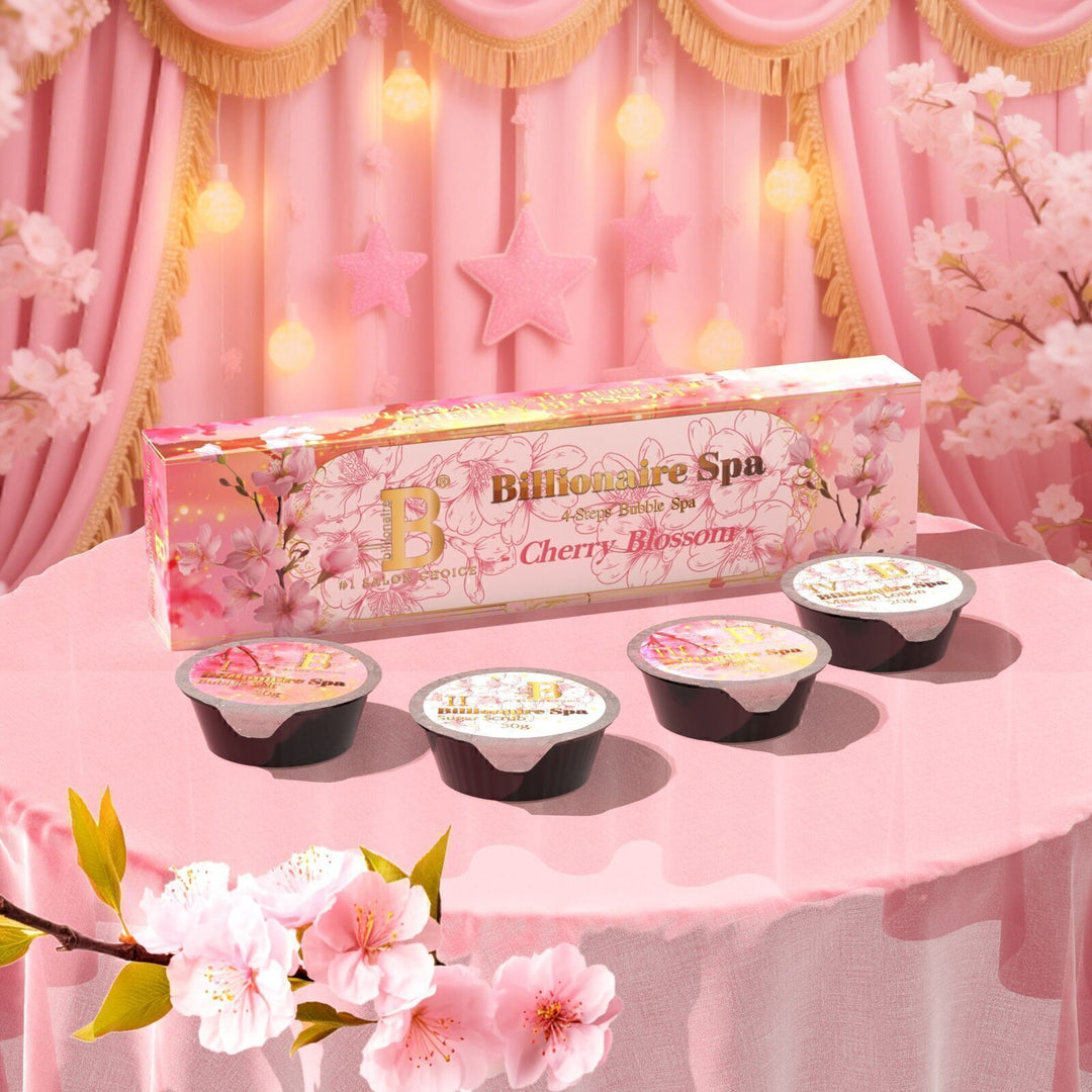 Billionaire - Spa Bubble Deluxe Pedicure Kit - Cherry Blossom - 4 steps
