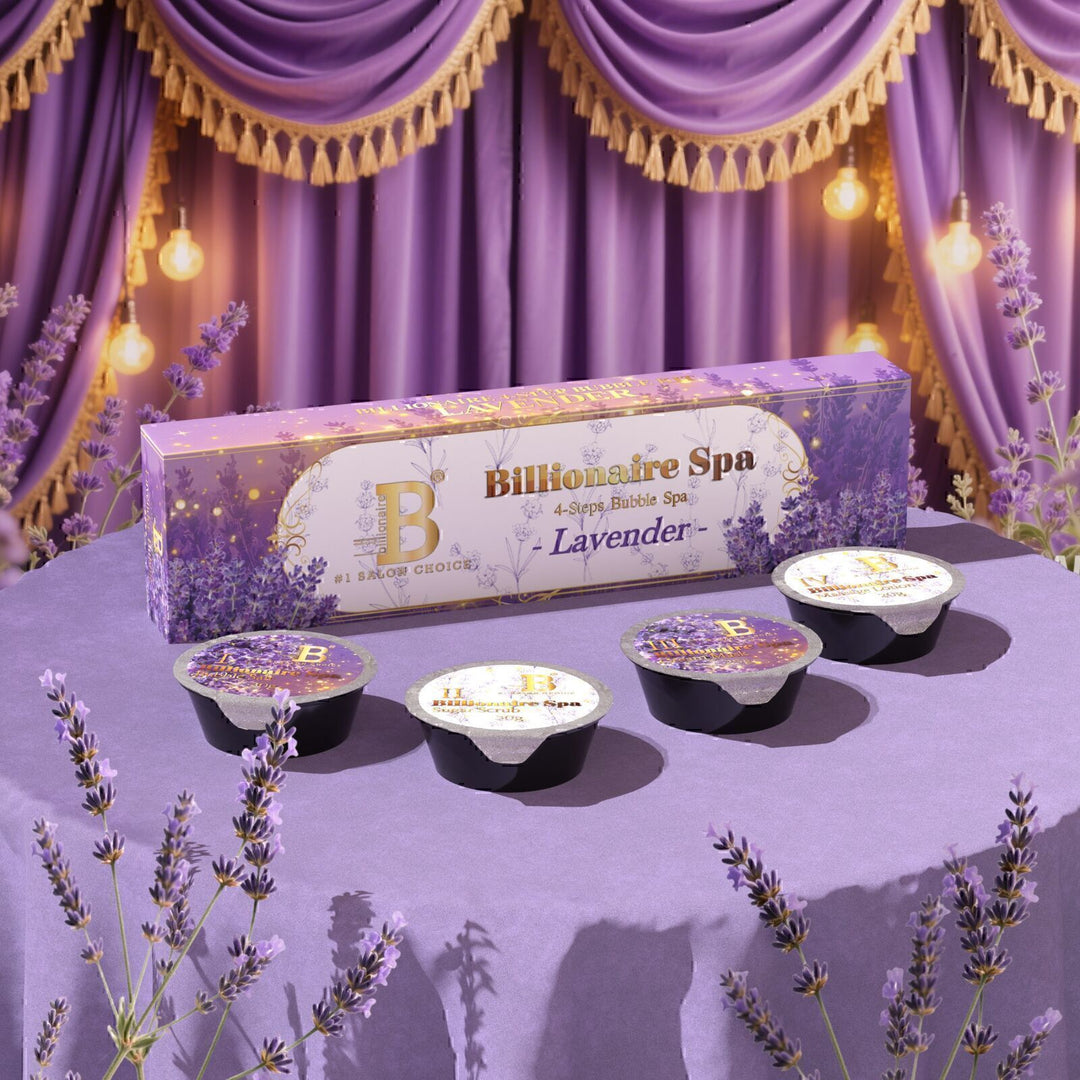 Billionaire - Spa Bubble Deluxe Pedicure Kit - Lavender - 4 steps