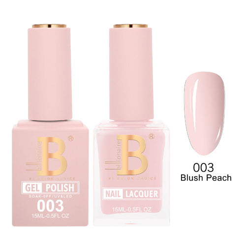 Billionaire 003 Blush Peach - Imperial Collection Gel &amp; Lacquer Duo 15ml