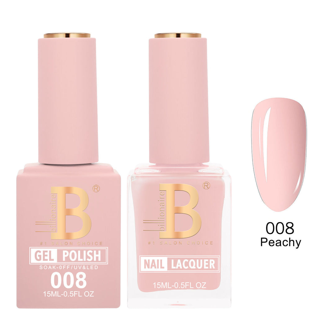 Billionaire 008 Peachy - Imperial Collection Gel &amp; Lacquer Duo 15ml