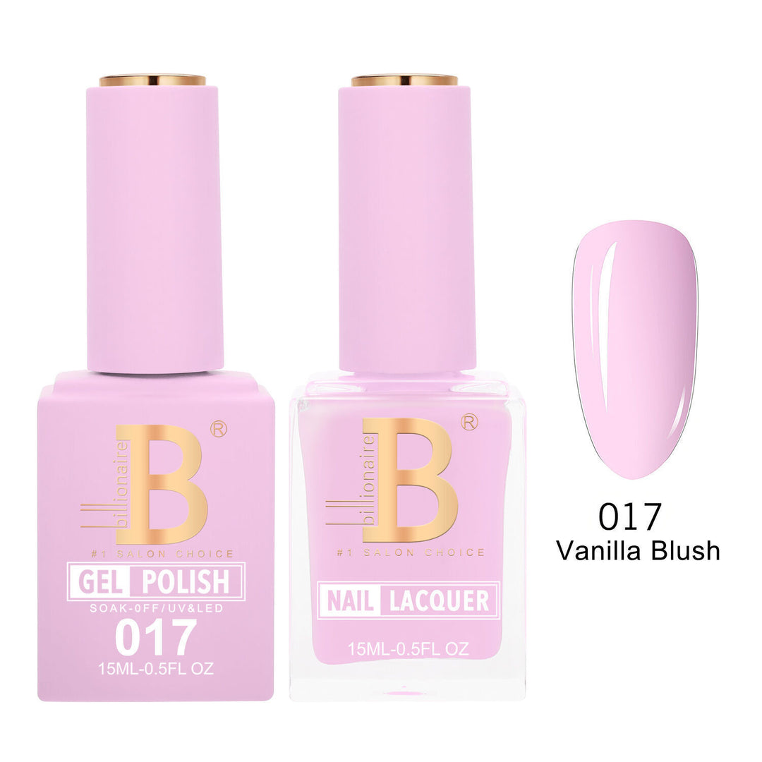 Billionaire 017 Vanilla Blush - Imperial Collection Gel &amp; Lacquer Duo 15ml
