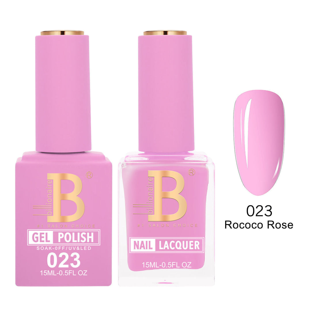 Billionaire 023 Rococo Rose - Imperial Collection Gel &amp; Lacquer Duo 15ml