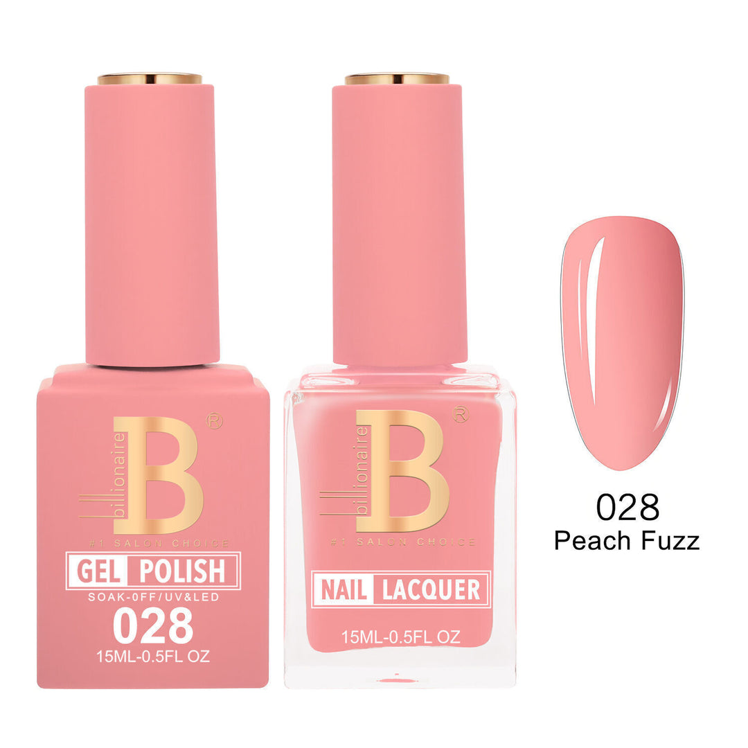Billionaire 028 Peach Fuzz - Imperial Collection Gel &amp; Lacquer Duo 15ml