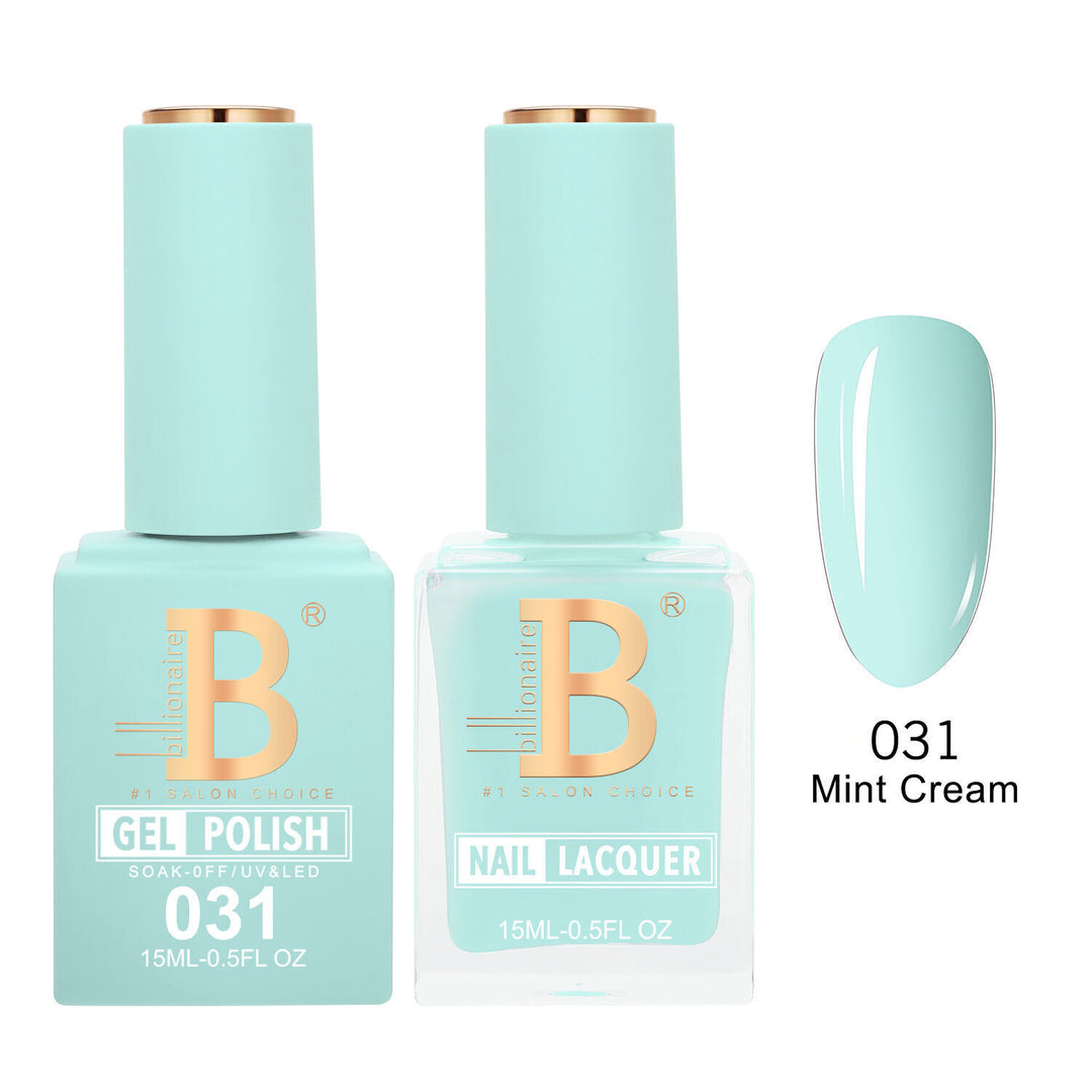 Billionaire 031 Mint Cream - Imperial Collection Gel &amp; Lacquer Duo 15ml