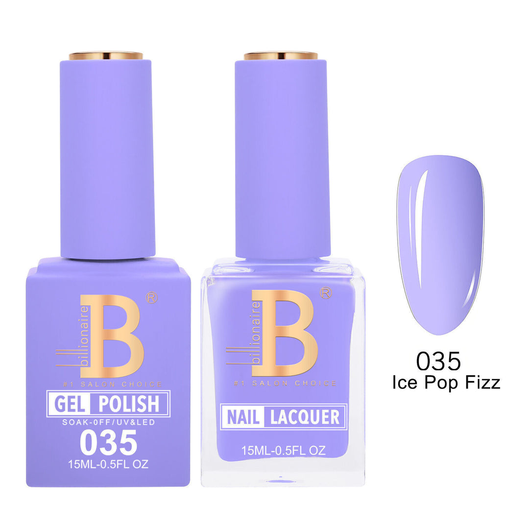 Billionaire 035 Ice Pop Fizz - Imperial Collection Gel &amp; Lacquer Duo 15ml