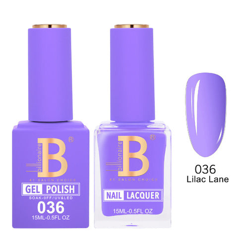 Billionaire 036 Lilac Lane - Imperial Collection Gel &amp; Lacquer Duo 15ml