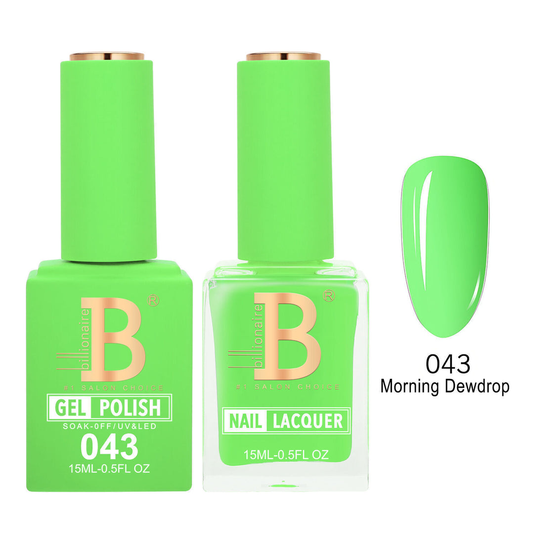 Billionaire 043 Morning Dewdrop - Imperial Collection Gel &amp; Lacquer Duo 15ml