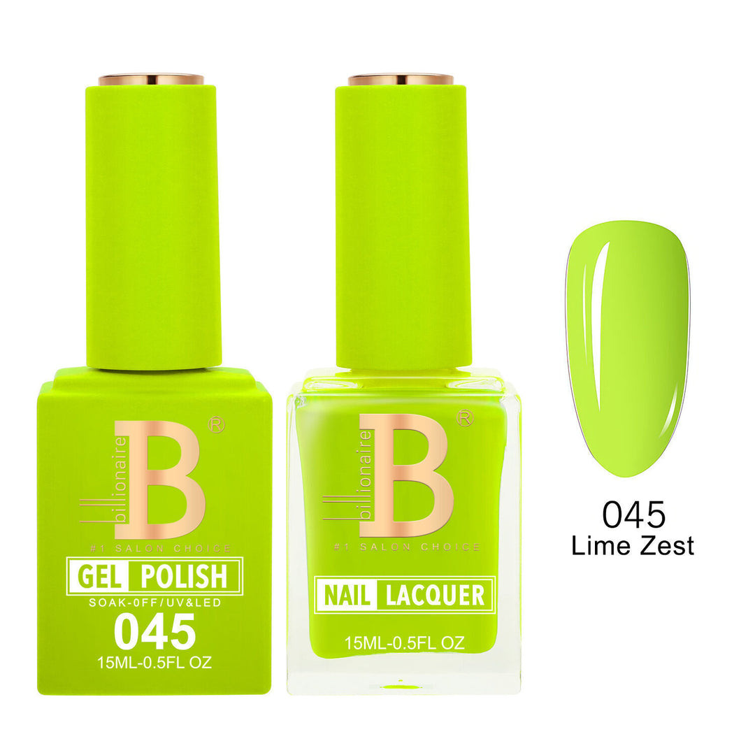 Billionaire 045 Lime Zest - Imperial Collection Gel &amp; Lacquer Duo 15ml