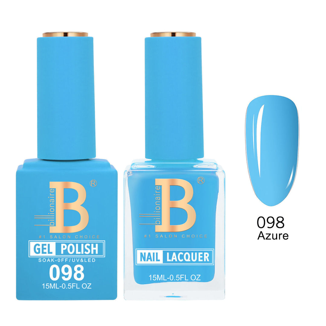 Billionaire 098 Azure - Imperial Collection Gel &amp; Lacquer Duo 15ml
