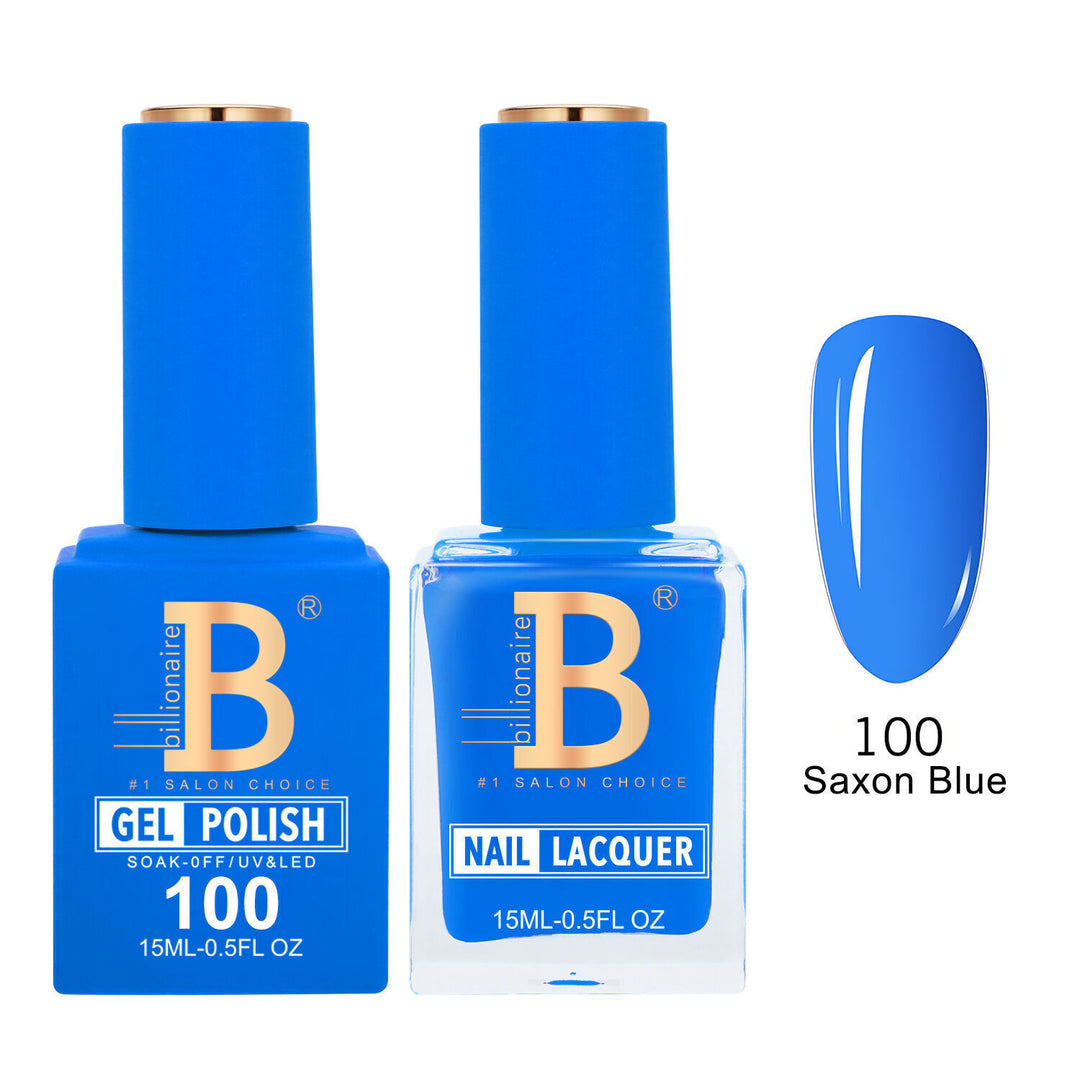 Billionaire 100 Saxon Blue - Imperial Collection Gel &amp; Lacquer Duo 15ml