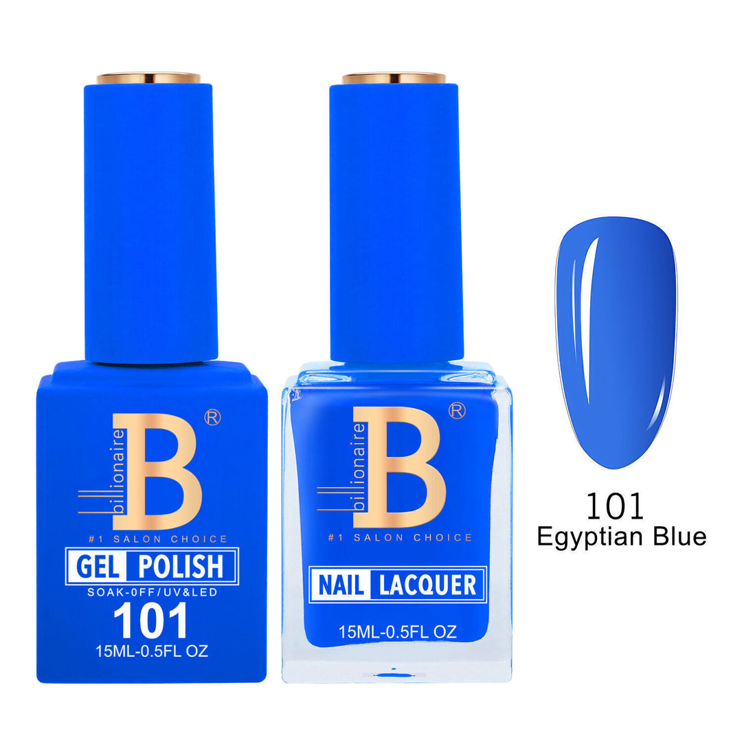 Billionaire 101 Egyptian Blue - Imperial Collection Gel &amp; Lacquer Duo 15ml