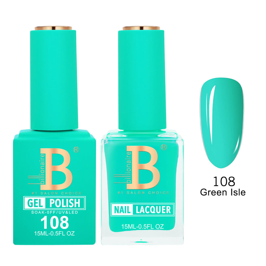 Billionaire 108 Green Isle - Imperial Collection Gel &amp; Lacquer Duo 15ml