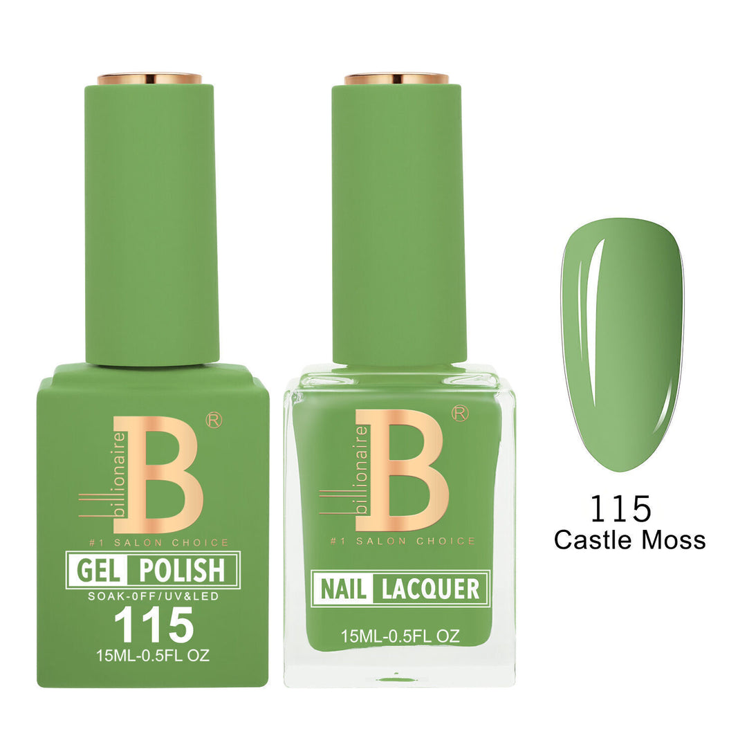 Billionaire 115 Castle Moss - Imperial Collection Gel &amp; Lacquer Duo 15ml