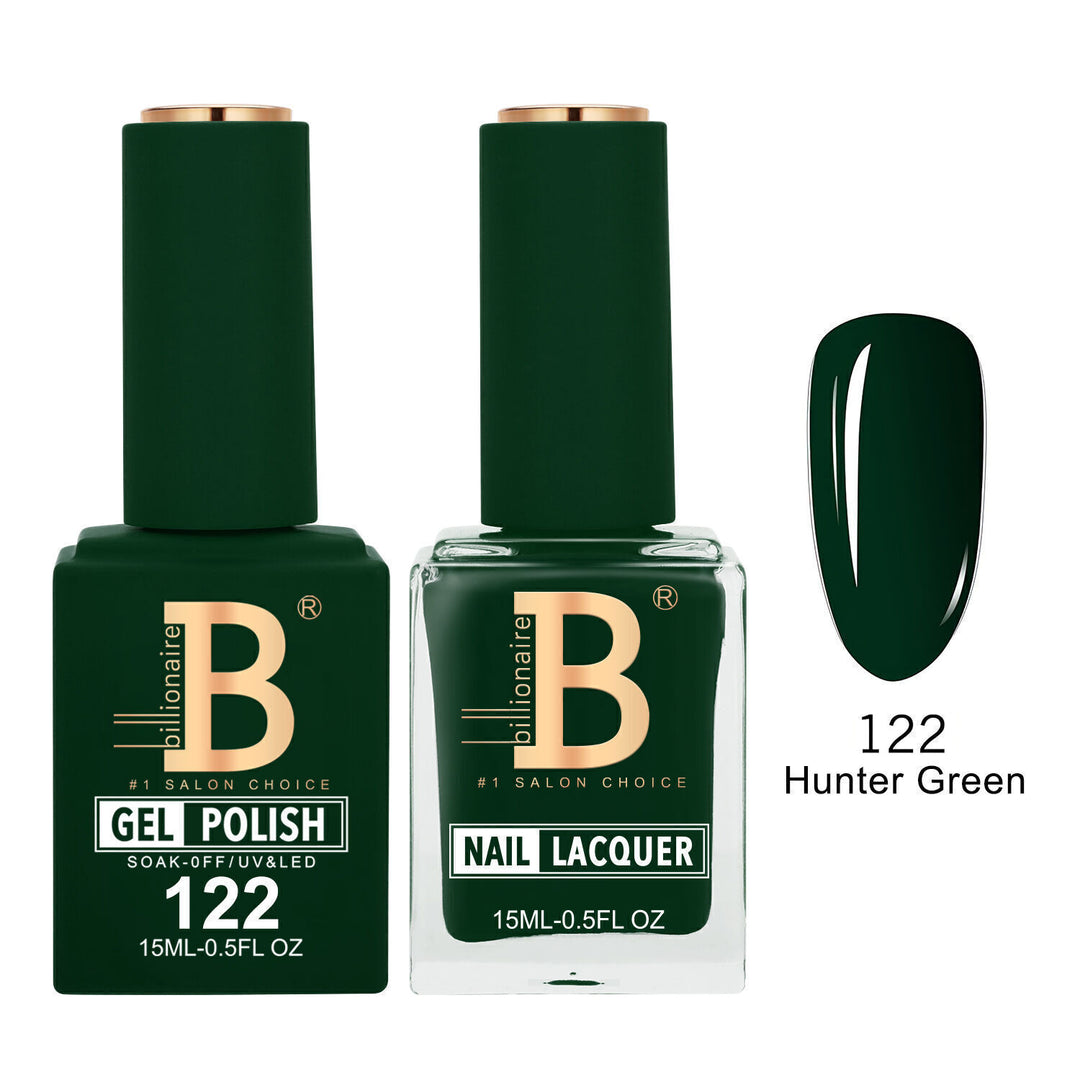 Billionaire 122 Hunter Green - Imperial Collection Gel &amp; Lacquer Duo 15ml