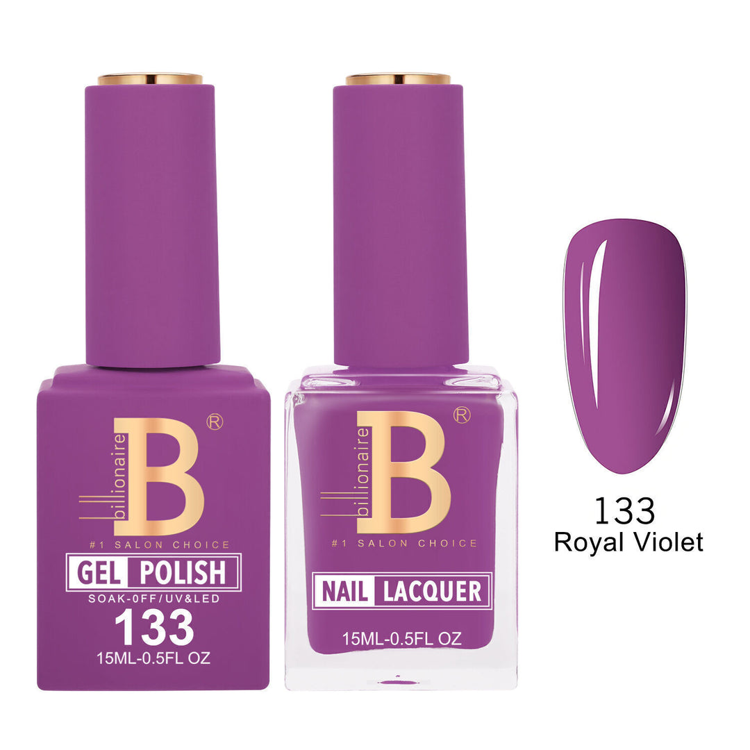 Billionaire 133 Royal Violet - Imperial Collection Gel &amp; Lacquer Duo 15ml