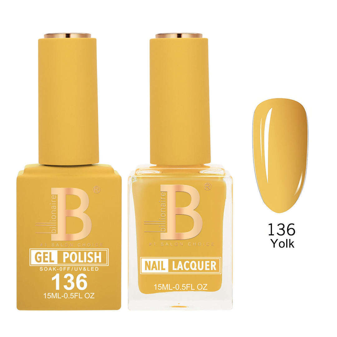 Billionaire 136 Yolk - Imperial Collection Gel &amp; Lacquer Duo 15ml