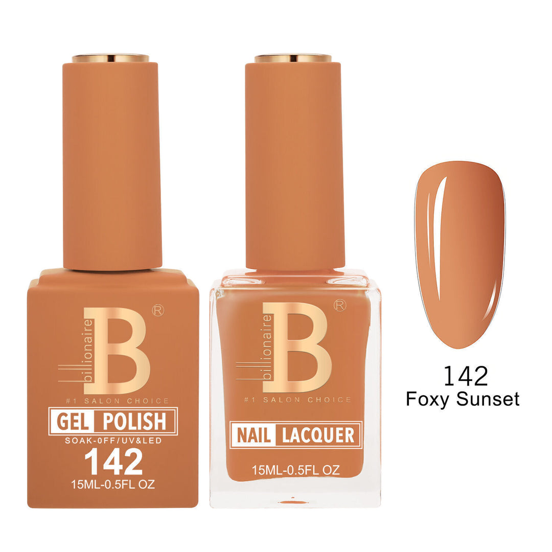 Billionaire 142 Foxy Sunset - Imperial Collection Gel &amp; Lacquer Duo 15ml