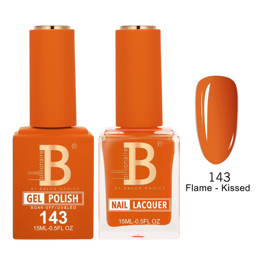 Billionaire 143 Flame - Kissed - Imperial Collection Gel &amp; Lacquer Duo 15ml