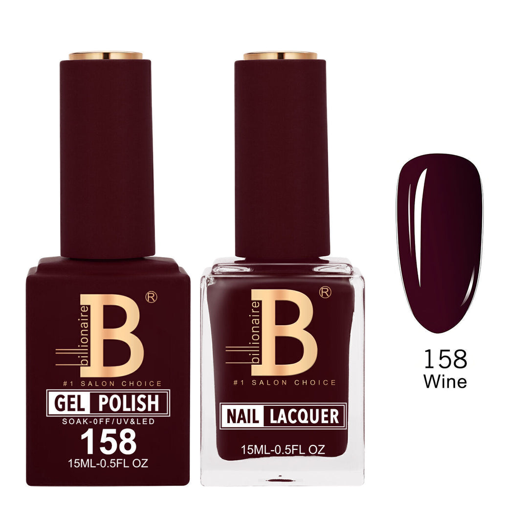 Billionaire 158 Wine - Imperial Collection Gel &amp; Lacquer Duo 15ml