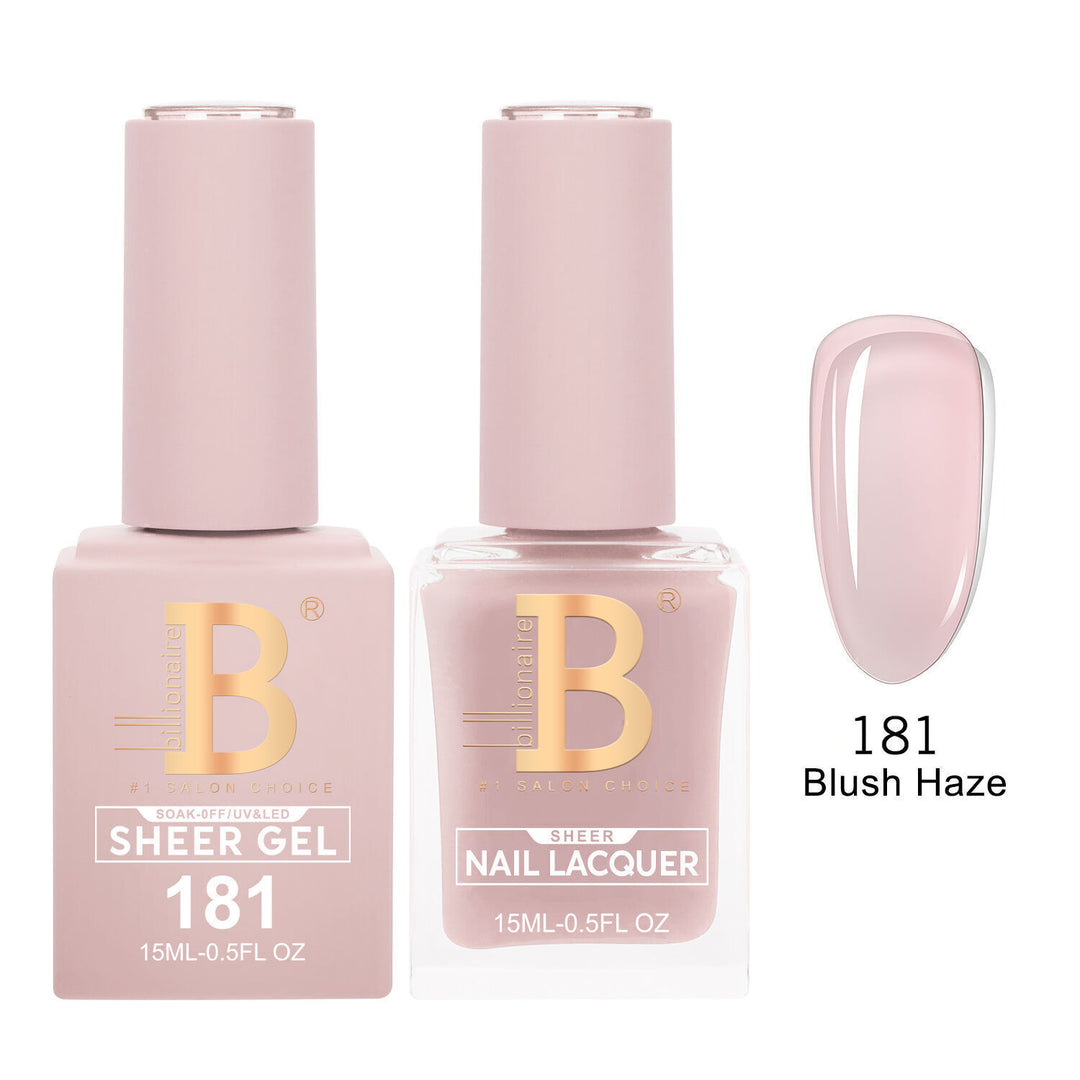 Billionaire 181 Blush Haze - Imperial Collection Gel &amp; Lacquer Duo 15ml