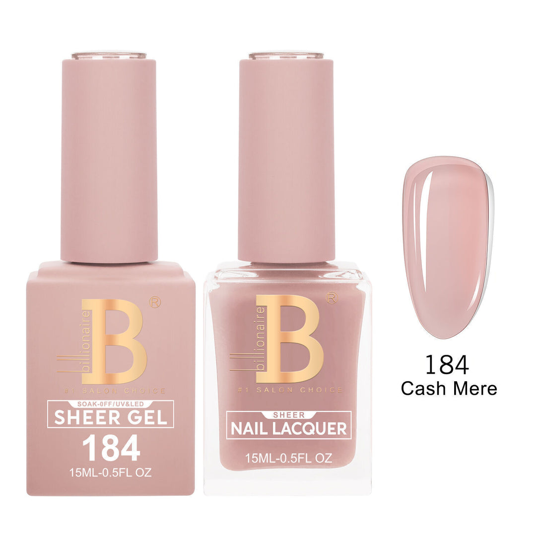 Billionaire 184 Cash Mere - Imperial Collection Gel &amp; Lacquer Duo 15ml