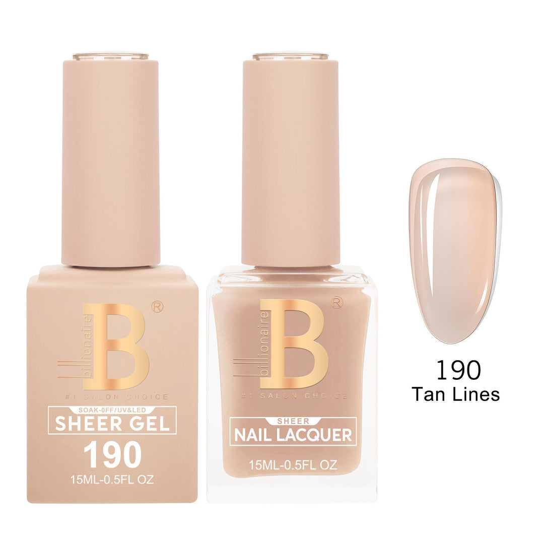 Billionaire 190 Tan Lines - Imperial Collection Gel &amp; Lacquer Duo 15ml