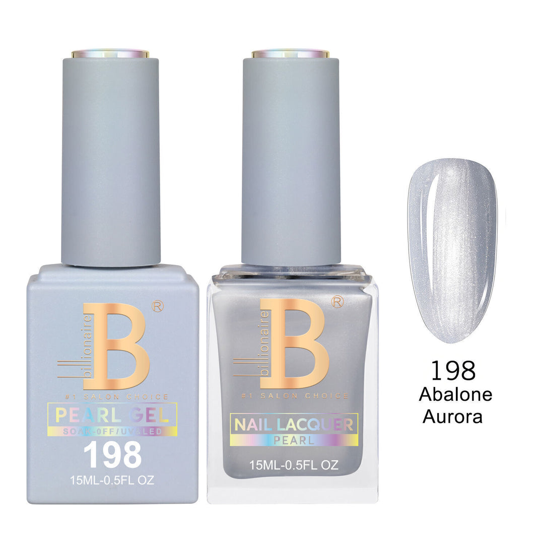 Billionaire 198 Abalone Aurora - Imperial Collection Gel &amp; Lacquer Duo 15ml