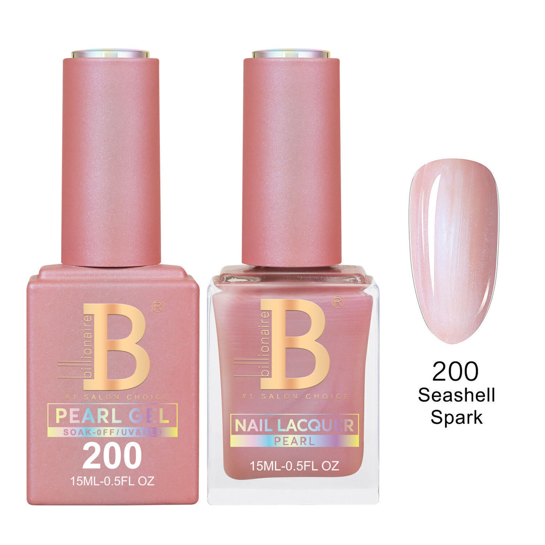 Billionaire 200 Seashell Spark - Imperial Collection Gel &amp; Lacquer Duo 15ml