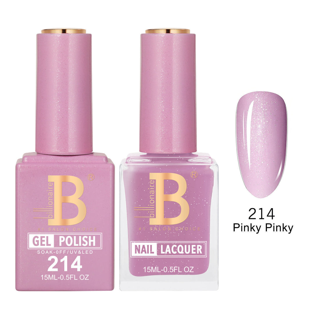 Billionaire 214 Pinky Pinky - Imperial Collection Gel &amp; Lacquer Duo 15ml