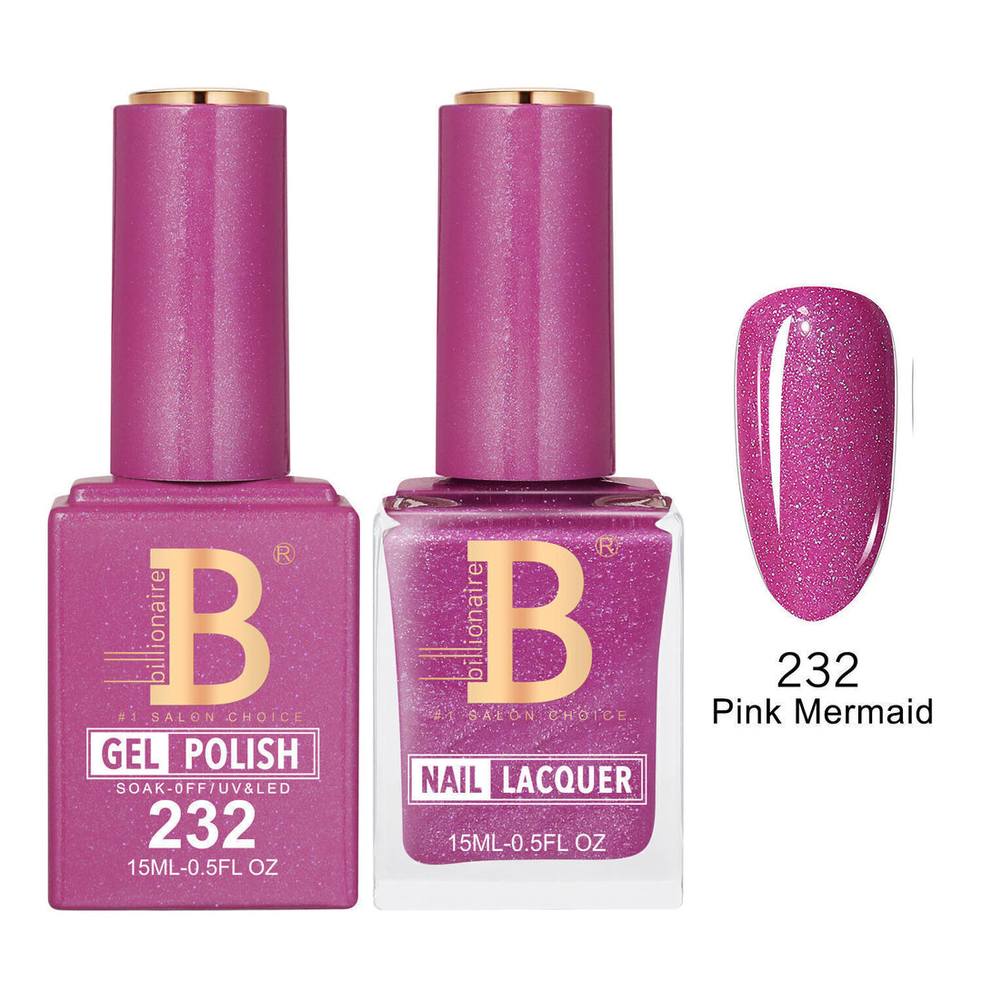 Billionaire 232 Pink Mermaid - Imperial Collection Gel &amp; Lacquer Duo 15ml
