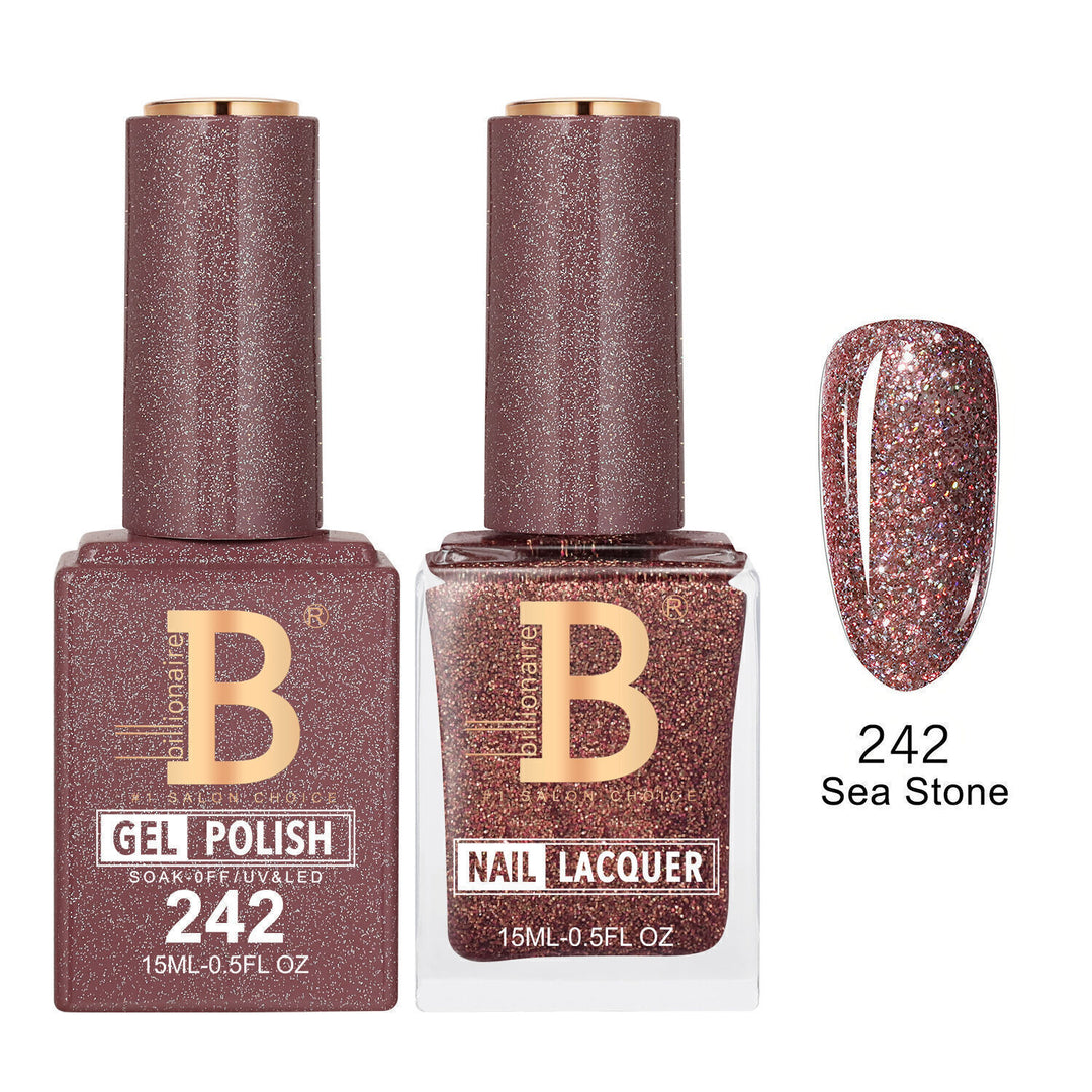Billionaire 242 Sea Stone - Imperial Collection Gel &amp; Lacquer Duo 15ml