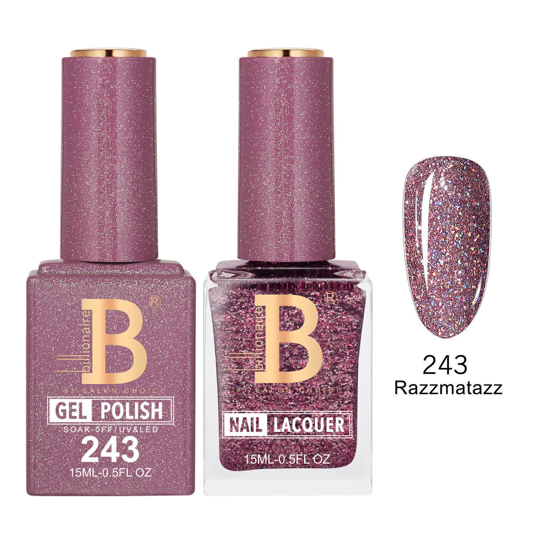 Billionaire 243 Razzmatazz - Imperial Collection Gel &amp; Lacquer Duo 15ml