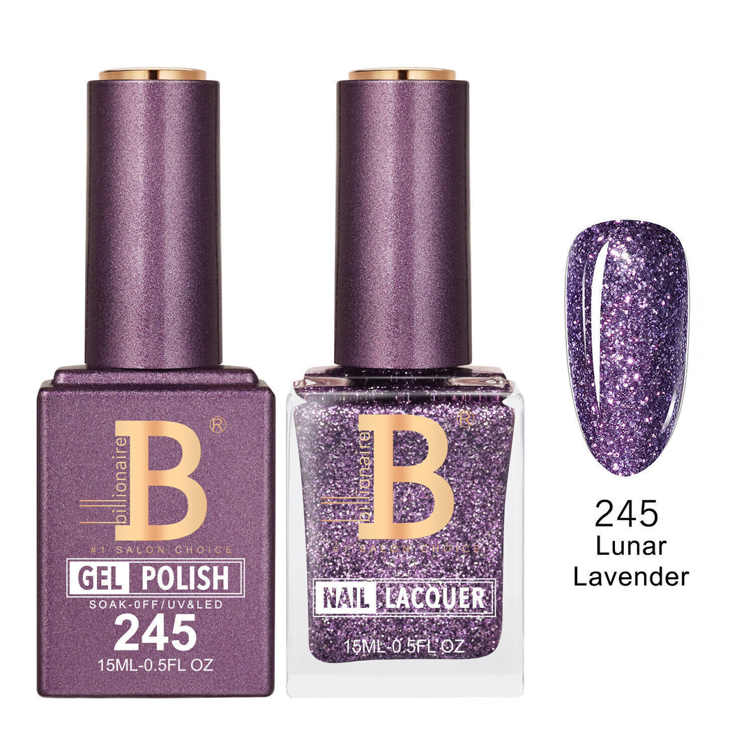 Billionaire 245 Lunar Lavender - Imperial Collection Gel &amp; Lacquer Duo 15ml